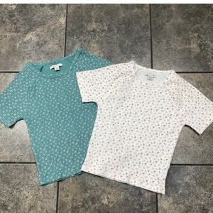 Lot of 2 Girl’s American Eagle Outfitters S/S Floral Print T-Shirts Size XS